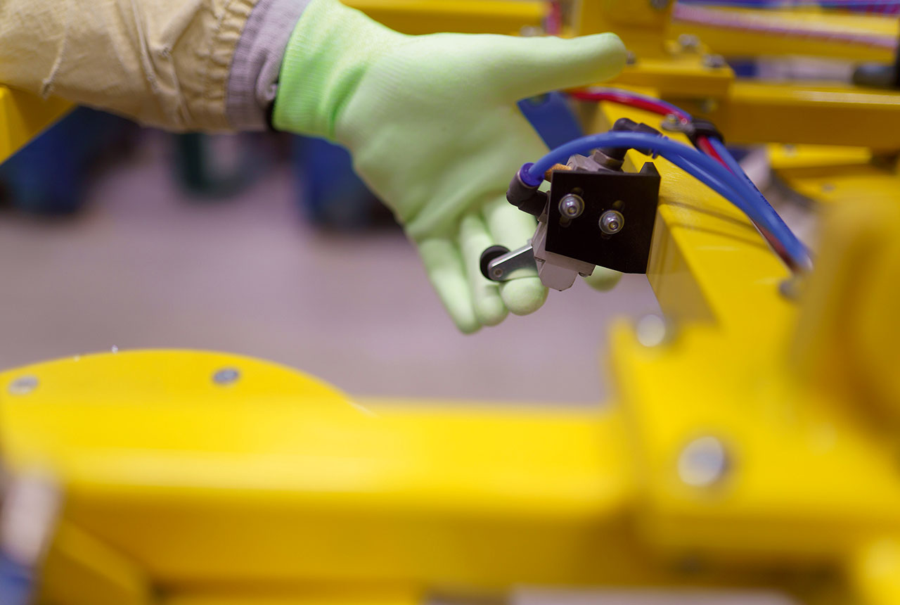 Detailansicht eines Sensors des Vakuumhebers