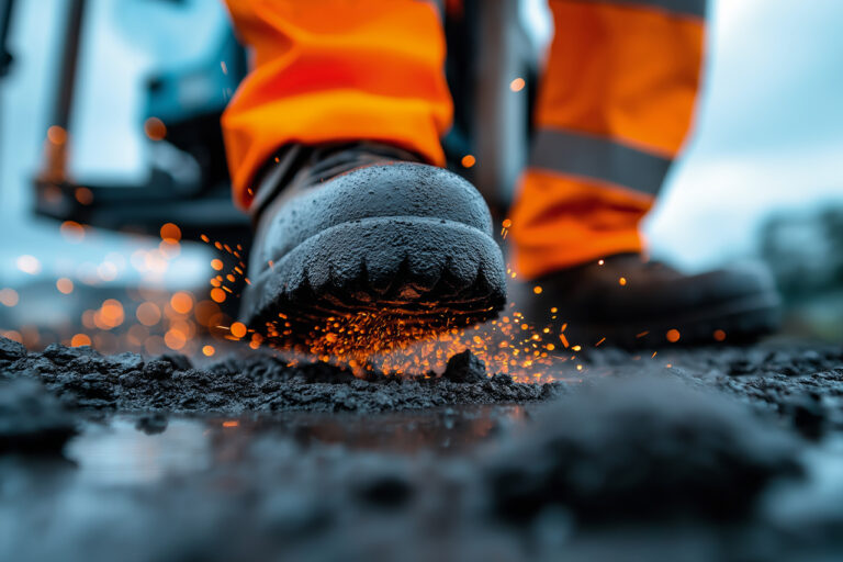 Sicherheitsschuhe wiederstehen auch Hitze